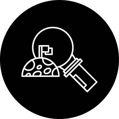 Goal Line inverted circle. Vector Illustration For Web Use