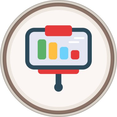 Sunum Flat etiketi. Web Kullanımı için Vektör İllüstrasyonu