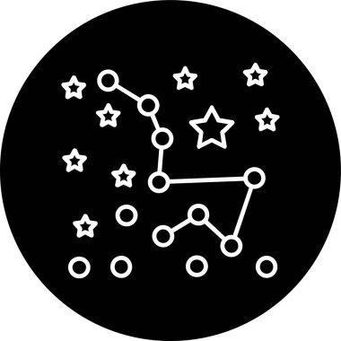 Takımyıldız Çizgisi ters çevrilmiş. Web Kullanımı için Vektör İllüstrasyonu