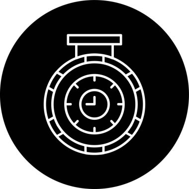 Duvar Saat Hattı ters çevrilmiş. Web Kullanımı için Vektör İllüstrasyonu