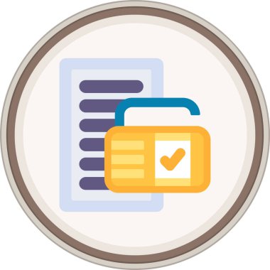 Access Logs Flat sticker. Vector Illustration For Web Use