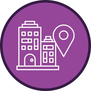 Location Line multi circle. Vector Illustration For Web Use