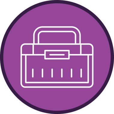 Briefcase Line multi circle. Vector Illustration For Web Use