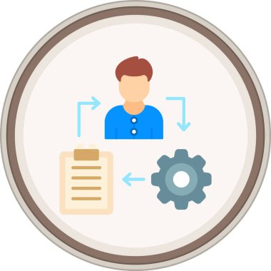 Düz İşlem çıkartması. Web Kullanımı için Vektör İllüstrasyonu