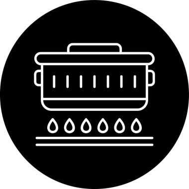 Pot Line inverted circle. Vector Illustration For Web Use