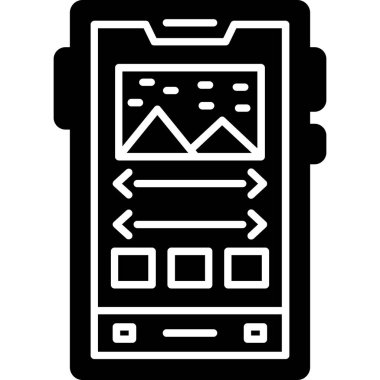 Akıllı telefonmuş. Web Kullanımı için Vektör İllüstrasyonu