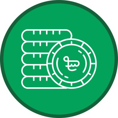 German Mark Line multi circle. Vector Illustration For Web Use