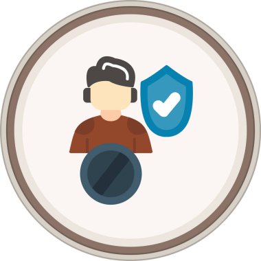 Erişim engellenmiş düz etiket. Web Kullanımı için Vektör İllüstrasyonu