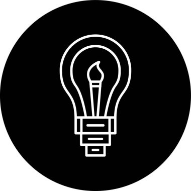 Yaratıcı Tasarım Hattı ters çevrilmiş daire. Web Kullanımı için Vektör İllüstrasyonu