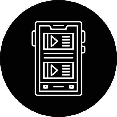 Akıllı telefon hattı ters çevrilmiş. Web Kullanımı için Vektör İllüstrasyonu