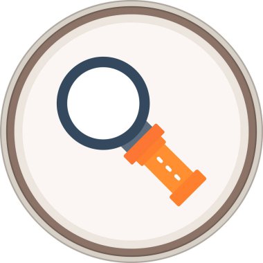 Daire etiketini arayın. Web Kullanımı için Vektör İllüstrasyonu