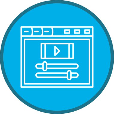 Web Hattı çoklu daire. Web Kullanımı için Vektör İllüstrasyonu