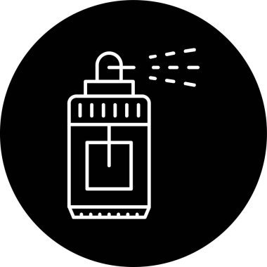 Perfume Line inverted circle. Vector Illustration For Web Use