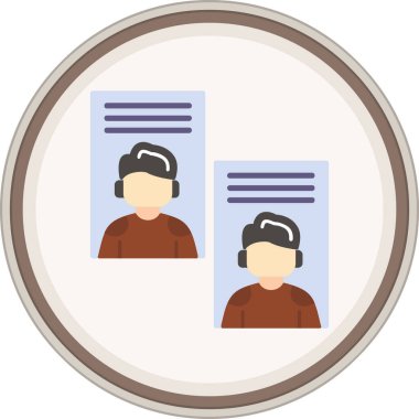 Hesap Kopyalama Düz Çıkartması. Web Kullanımı için Vektör İllüstrasyonu