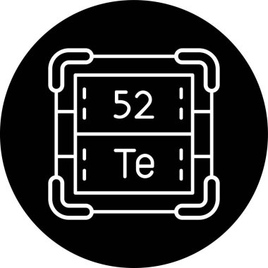 Tellurium Hattı ters çevrildi. Web Kullanımı için Vektör İllüstrasyonu