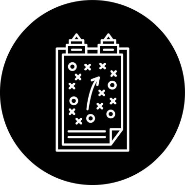 Strateji Çizgisi ters dönmüş daire. Web Kullanımı için Vektör İllüstrasyonu