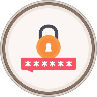 Parola düz etiket. Web Kullanımı için Vektör İllüstrasyonu