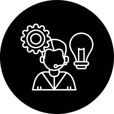 Fikir çizgisi ters çevrilmiş. Web Kullanımı için Vektör İllüstrasyonu