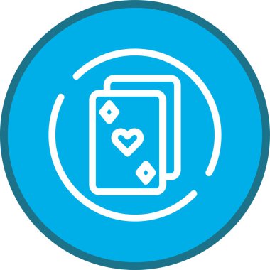 Oyun kartları satırı çoklu daire. Web Kullanımı için Vektör İllüstrasyonu