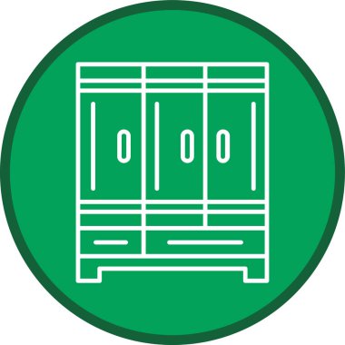 Gardırop Hattı çok daireli. Web Kullanımı için Vektör İllüstrasyonu