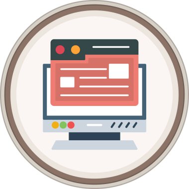 Browsers Flat sticker. Vector Illustration For Web Use