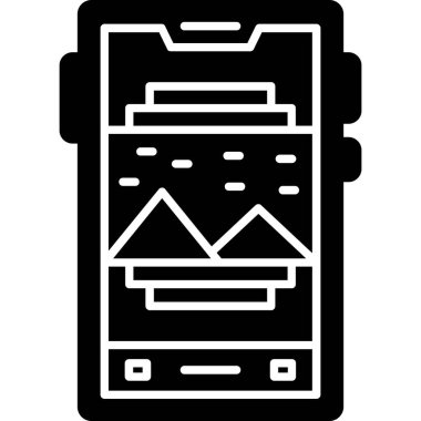 Akıllı telefonmuş. Web Kullanımı için Vektör İllüstrasyonu