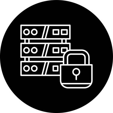 Sunucu Hattı ters çevrilmiş çember. Web Kullanımı için Vektör İllüstrasyonu