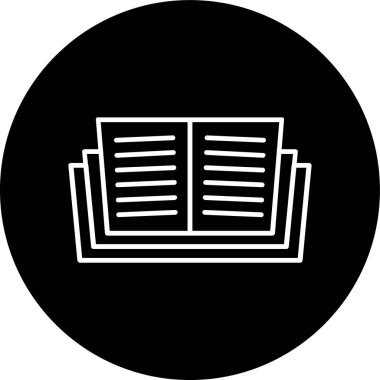 Kitap Hattı ters döngü. Web Kullanımı için Vektör İllüstrasyonu