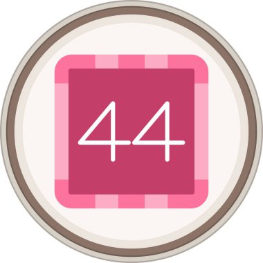 44 model yassı etiket. Web Kullanımı için Vektör İllüstrasyonu