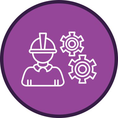 Project Manager Line multi circle. Vector Illustration For Web Use