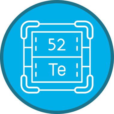 Tellurium Line çoklu dairesi. Web Kullanımı için Vektör İllüstrasyonu