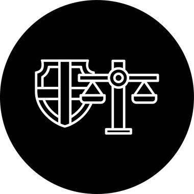 Liability Line inverted circle. Vector Illustration For Web Use