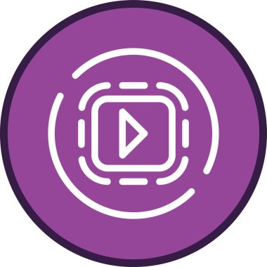 Caret kare sol çizgi çoklu daire. Web Kullanımı için Vektör İllüstrasyonu