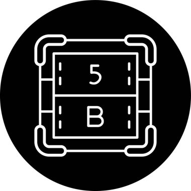 Boron Hattı ters dönmüş daire. Web Kullanımı için Vektör İllüstrasyonu