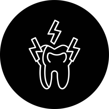 Diş ağrısı çizgisi ters çevrilmiş. Web Kullanımı için Vektör İllüstrasyonu