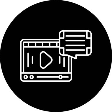 Video Hattı ters çevrilmiş daire. Web Kullanımı için Vektör İllüstrasyonu