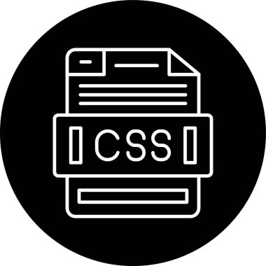Css Hattı ters dönmüş daire. Web Kullanımı için Vektör İllüstrasyonu