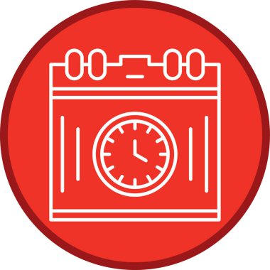 Time Management Line multi circle. Vector Illustration For Web Use