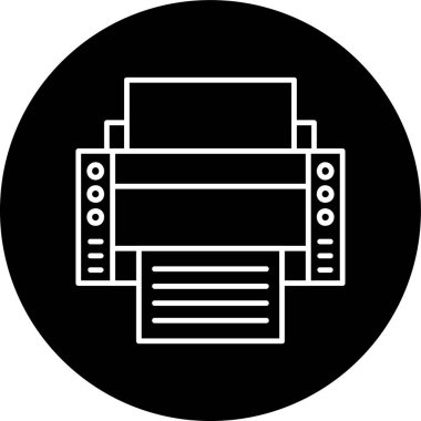 Yazıcı Hattı ters çevrilmiş çember. Web Kullanımı için Vektör İllüstrasyonu