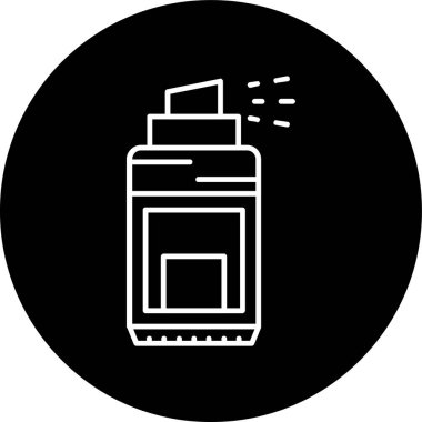 Deodorant Line inverted circle. Vector Illustration For Web Use