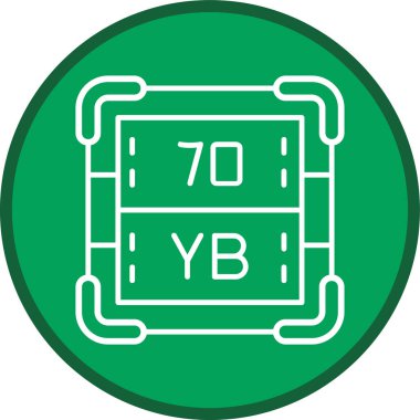 Ytterbium Hattı çok daireli. Web Kullanımı için Vektör İllüstrasyonu