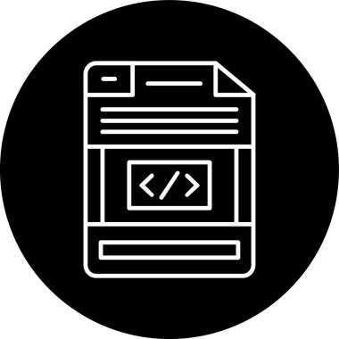 Dosya Satırı ters çevrilmiş çember. Web Kullanımı için Vektör İllüstrasyonu