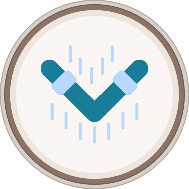 U Turn Flat sticker. Vector Illustration For Web Use