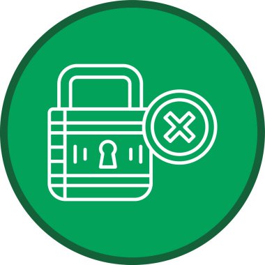 Asma kilit hattı çoklu daire. Web Kullanımı için Vektör İllüstrasyonu