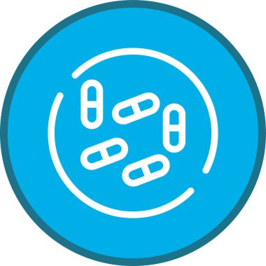 Capsules Line multi circle. Vector Illustration For Web Use