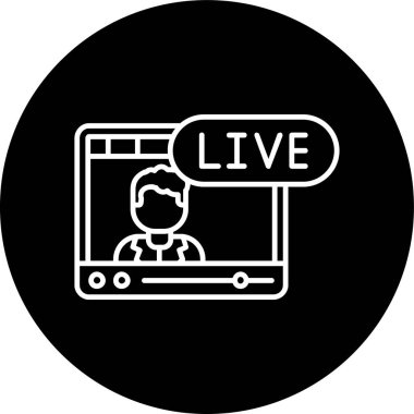 Video Hattı ters çevrilmiş daire. Web Kullanımı için Vektör İllüstrasyonu