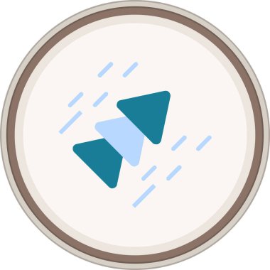 Up Right Arrow Flat sticker. Vector Illustration For Web Use