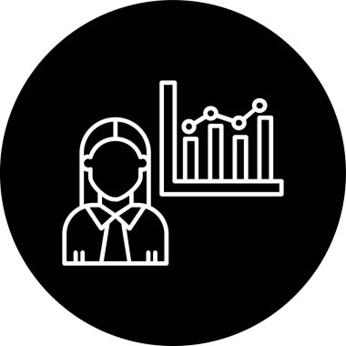 İstatistik Hattı ters çevrilmiş. Web Kullanımı için Vektör İllüstrasyonu