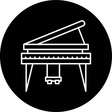 Piyano hattı ters çevrilmiş. Web Kullanımı için Vektör İllüstrasyonu