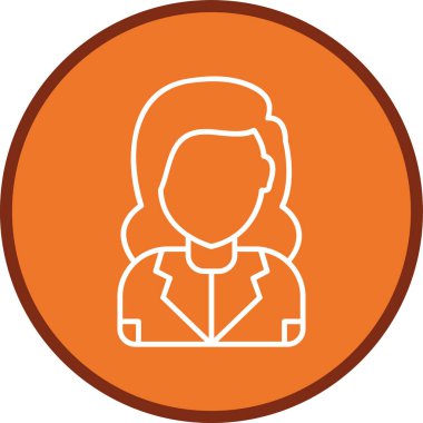 Kadın Hattı çoklu daire. Web Kullanımı için Vektör İllüstrasyonu